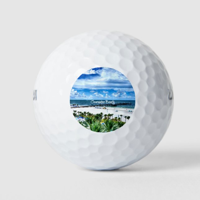 Pelotas De Golf Playa Clearwater, destino vacacional (Anverso)