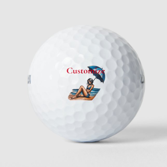 Pelotas De Golf Playa de Chica bikini Napping Thunder_Cove (Anverso)