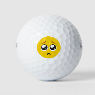 Pelotas De Golf Pleading Face Emoji