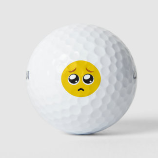 Pelotas De Golf Pleading Face Emoji