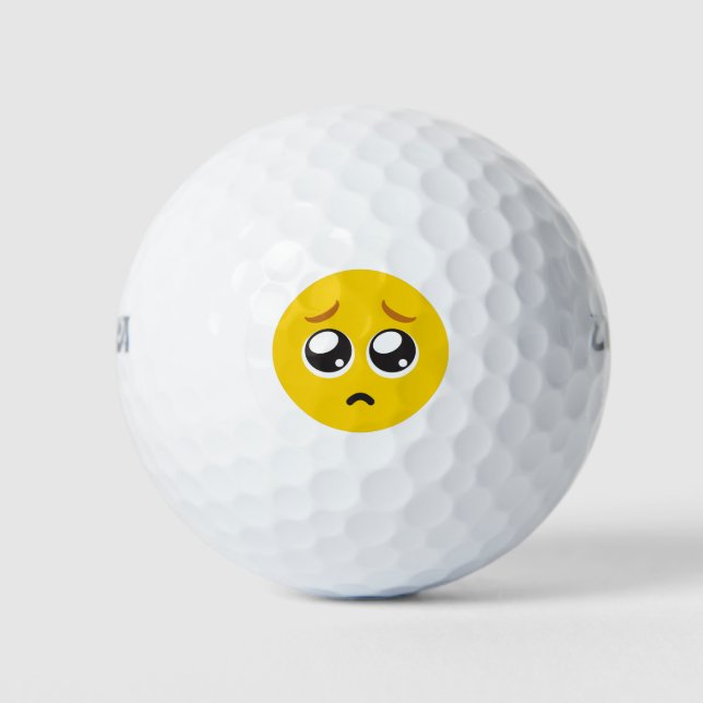 Pelotas De Golf Pleading Face Emoji (Anverso)