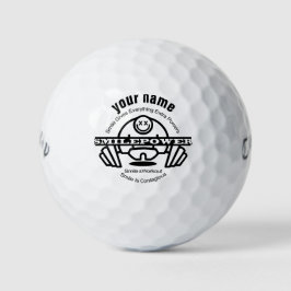 Pelotas De Golf poder sonriente con tu nombre