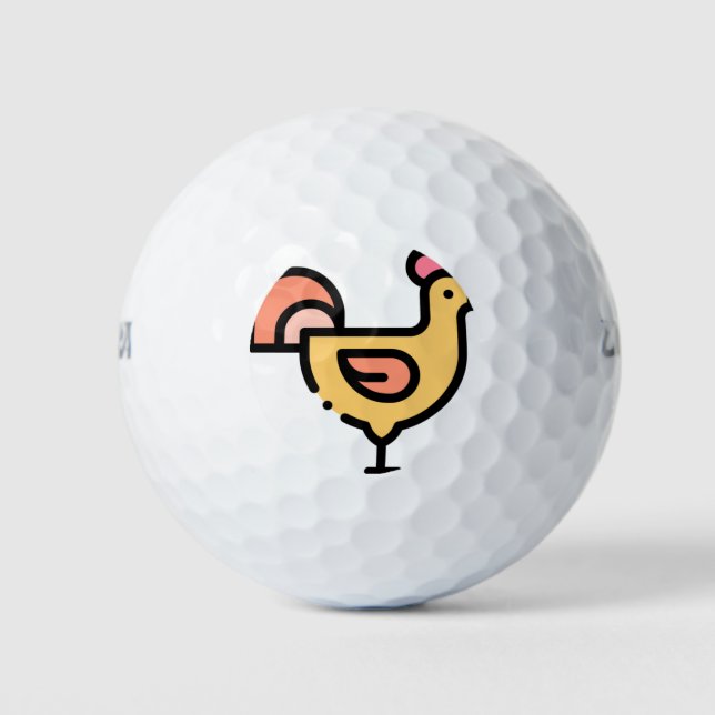Pelotas De Golf Pollo (Anverso)
