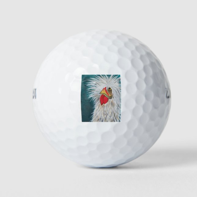 Pelotas De Golf Pollo de pelo loco (Anverso)