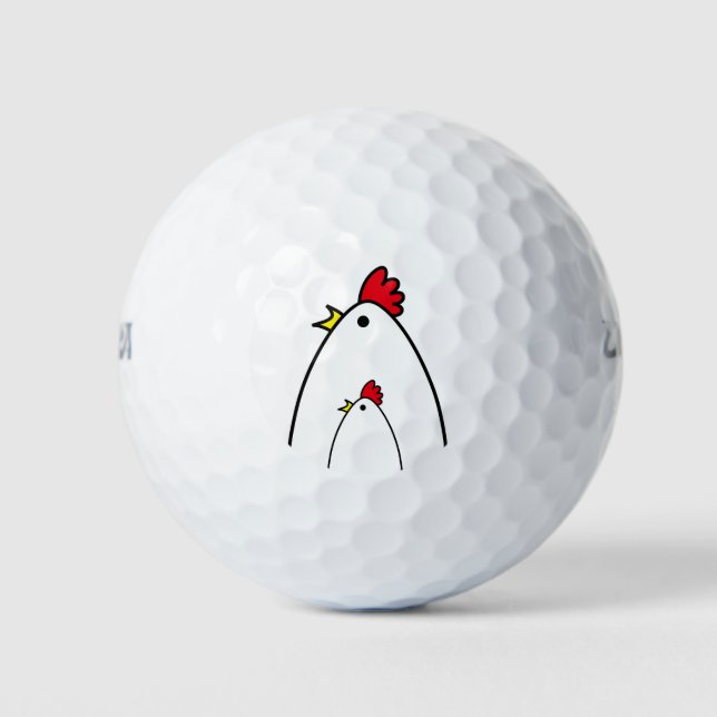 Pelotas De Golf Pollos (Anverso)