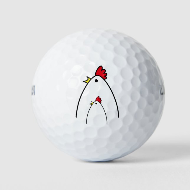 Pelotas De Golf Pollos (Anverso)