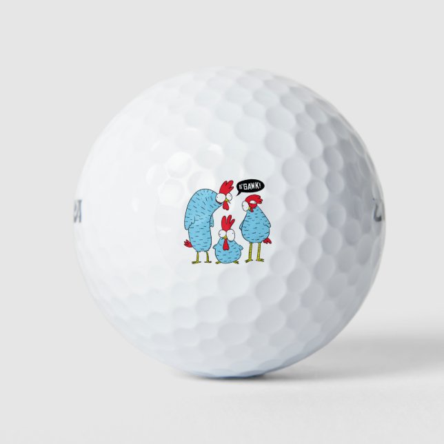 Pelotas De Golf Pollos locos (Anverso)
