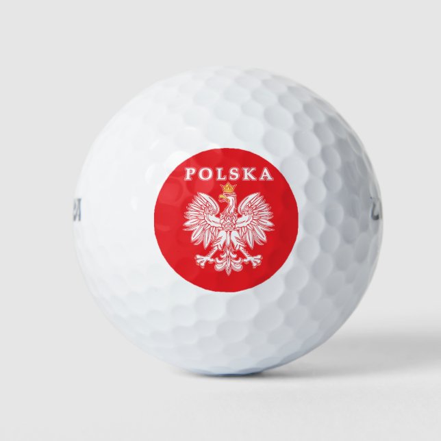 Pelotas De Golf Polska Con Águila Polaca Roja (Anverso)