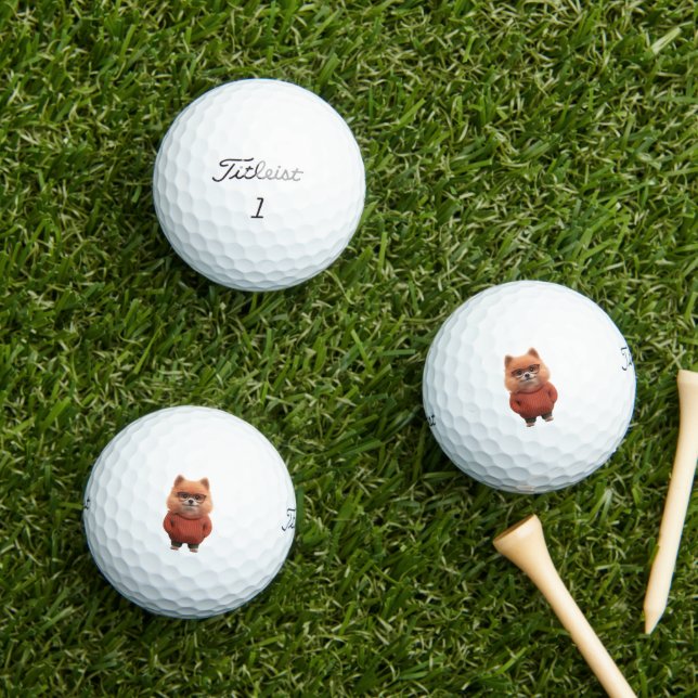 Pelotas De Golf Pomeranian Golf Balls (Césped in situ)