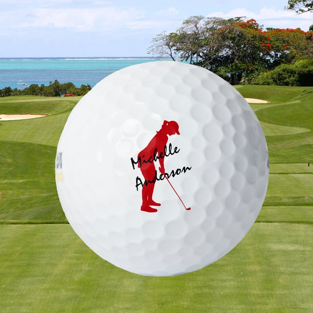 Pelotas De Golf Poniendo golfer rojo a mujeres (Subido por el creador)