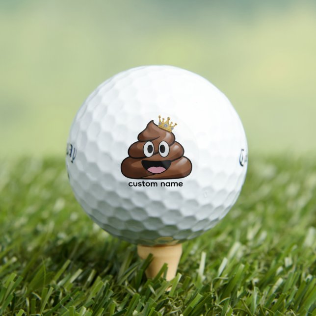 Pelotas De Golf Poop Emoji Funny Golf Ball – Funny King of Poop (Camiseta in situ)