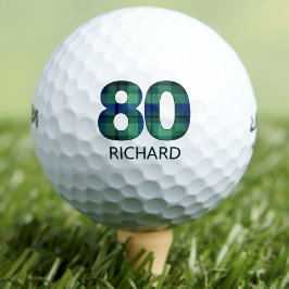 pelotas de golf por 80 cumpleaños regalo de cuadro