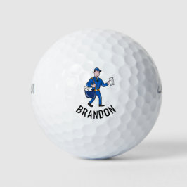 Pelotas De Golf Portadora postal personalizada Retro Mailman