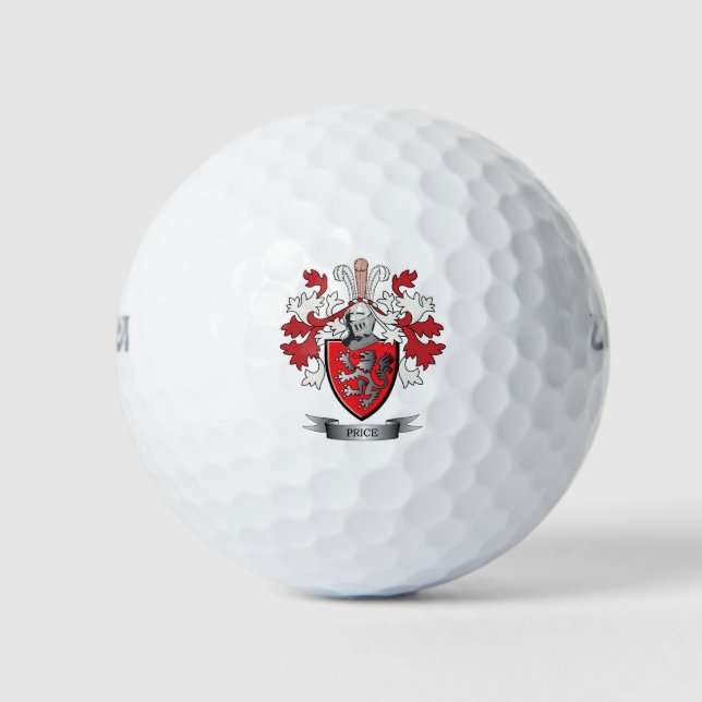 Pelotas De Golf Precio Familia Crest Coat of Arms (Anverso)