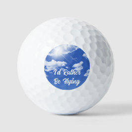 Pelotas De Golf "Preferiría Volar" Sky Plane Golf Balls