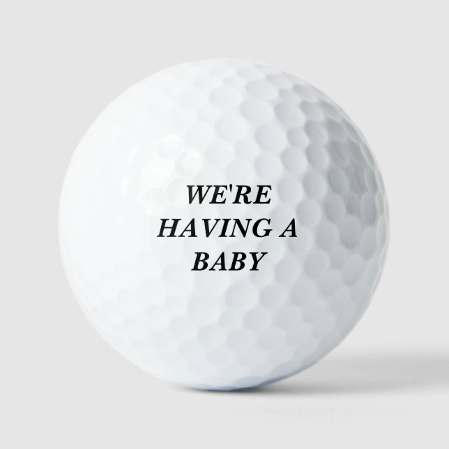 Pelotas De Golf Pregnancy Announcement Golf Ball (Anverso)