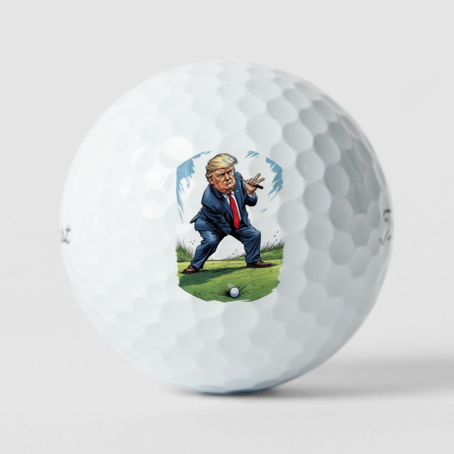 Pelotas De Golf Presidente Trump (Anverso)