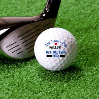 Pelotas De Golf Primer Día del Padre Lo Clavó Recuerdo Personaliza