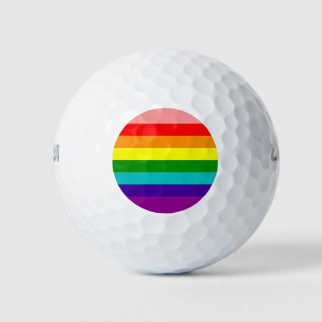 Pelotas De Golf Primera bandera del orgullo arcoiris (Anverso)