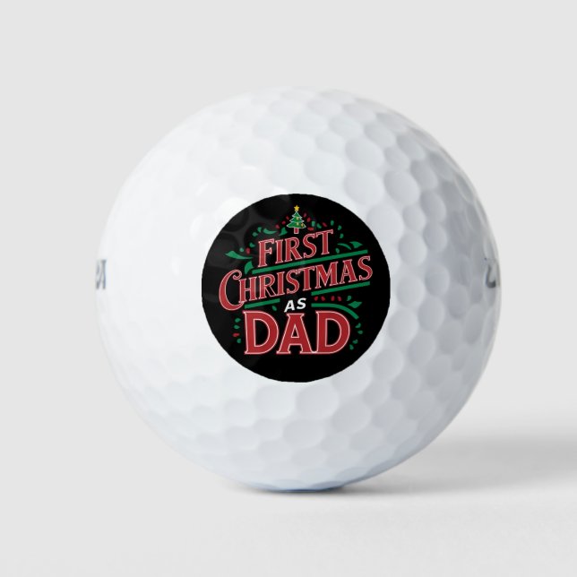 Pelotas De Golf Primera Navidad como papá coincidiendo con Navidad (Anverso)