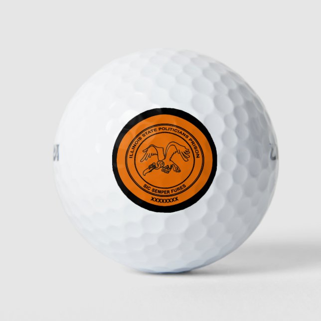 Pelotas De Golf Prisión de políticos estatales de Illinois (Anverso)