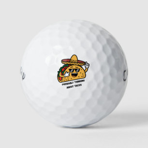 Pelotas De Golf 'Probablemente pensando en tacos' Amantes divertid
