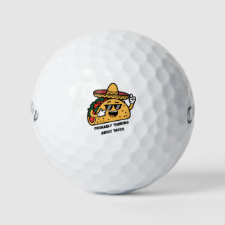 Pelotas De Golf 'Probablemente pensando en tacos' Amantes divertid