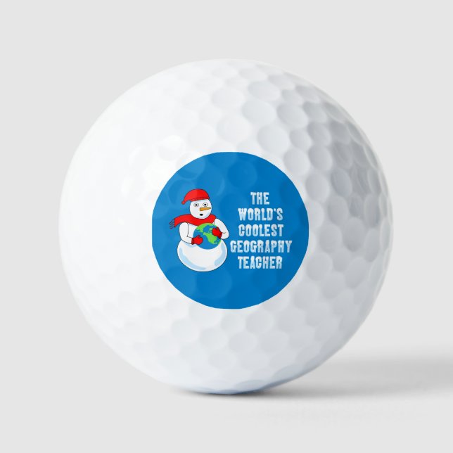 Pelotas De Golf Profesor de Geografía más Coolest (Anverso)
