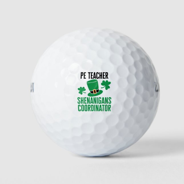 Pelotas De Golf Profesor de PE Shenanigans Coordinador de St Patri (Anverso)