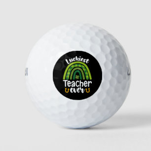 Pelotas De Golf Profesor más afortunado de la escuela en el Día de