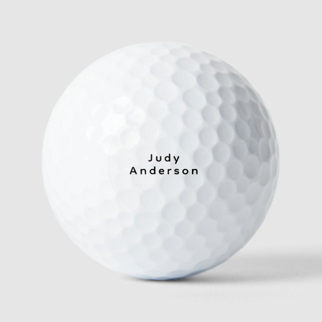 Pelotas De Golf Professional Plain Modern Elegant Your Name (Anverso)