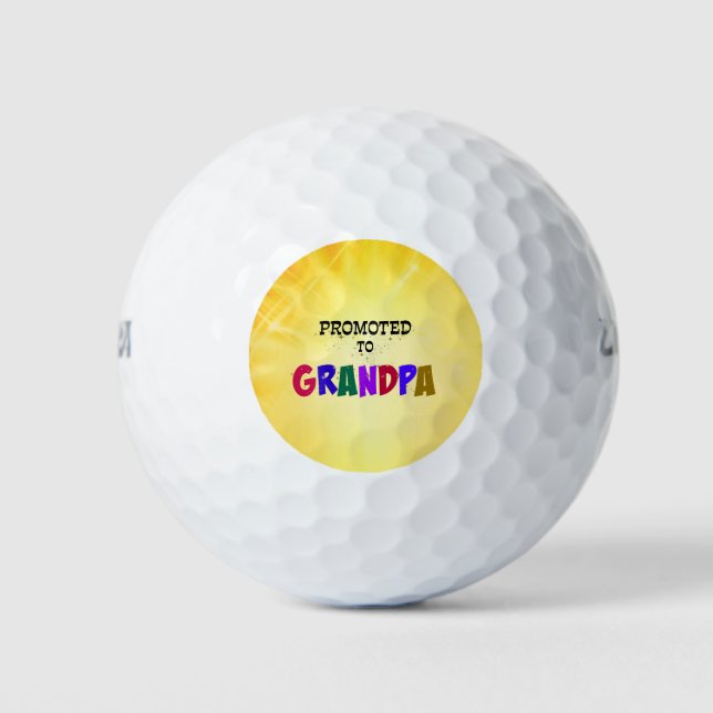 Pelotas De Golf Promocionado al abuelo - ¡Celebración! (Anverso)