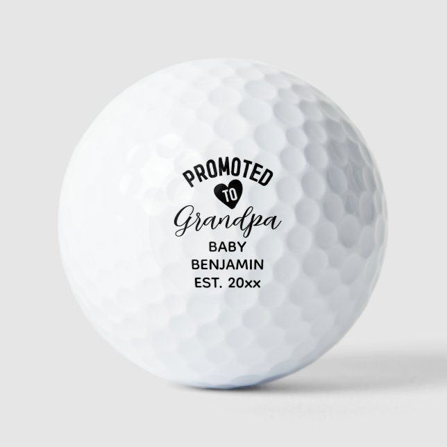 Pelotas De Golf Promocionado al nombre del bebé personalizado del  (Anverso)