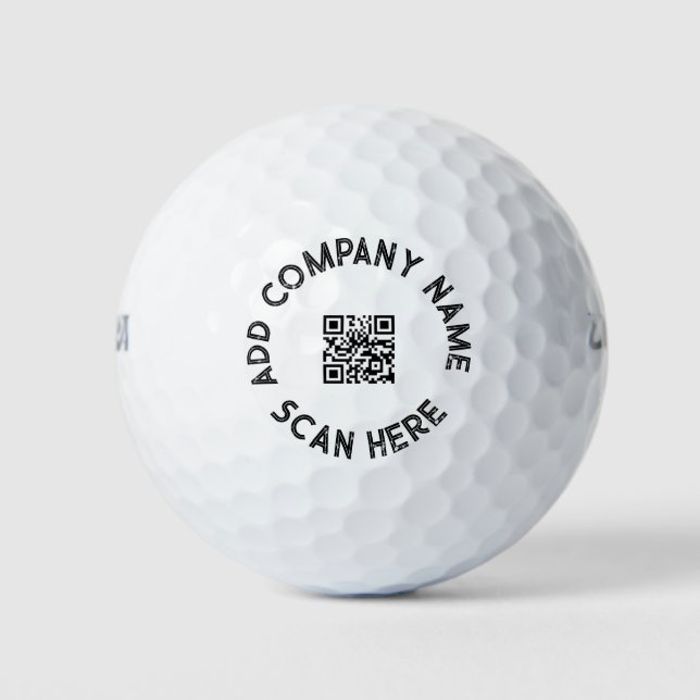 Pelotas de Golf Promocionales con Código QR para M (Anverso)