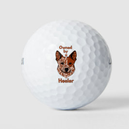 Pelotas De Golf Propiedad de un Heeler (rojo)