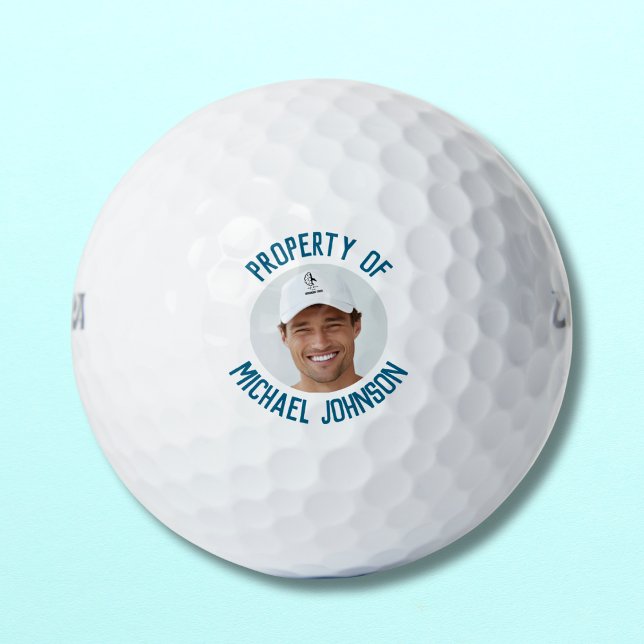 Pelotas De Golf Propiedad Divertida de {Nombre} Foto Personalizada (Subido por el creador)