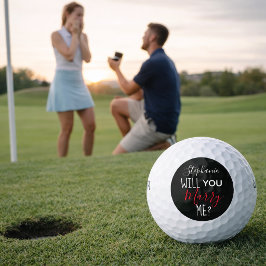 Pelotas De Golf Propuesta de Matrimonio Personalizada ¿Te Casarás 