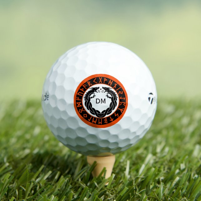 Pelotas De Golf Protección de runas vikingas de dragón (Camiseta in situ)
