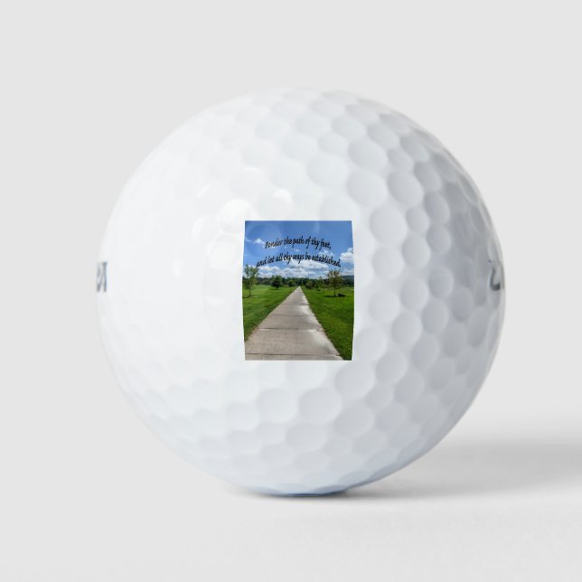 Pelotas De Golf Proverbios 4:26 (Anverso)