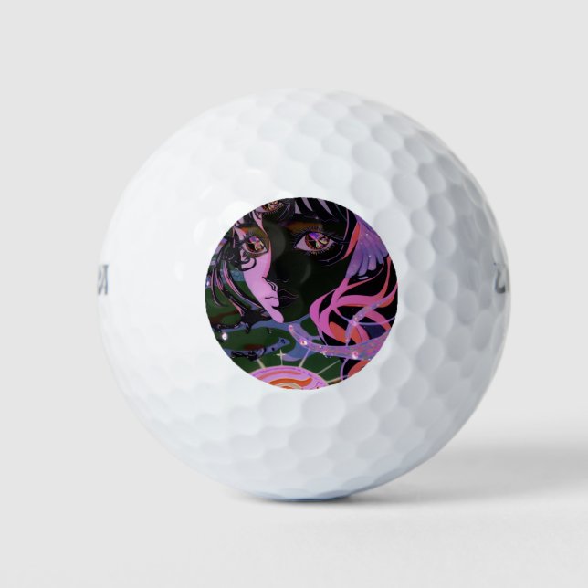 Pelotas De Golf Psicodelia 3er Chica de Anime Ojo (Anverso)