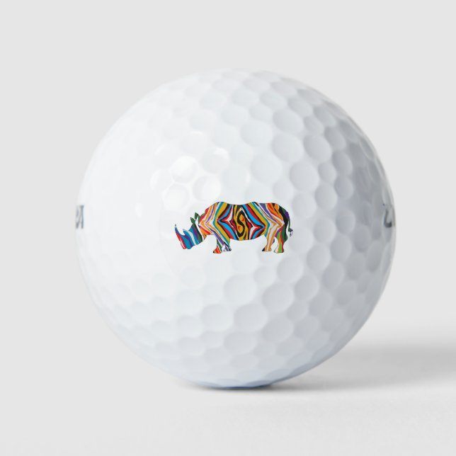 Pelotas De Golf Psicodélico-cebra-unicornio (Anverso)