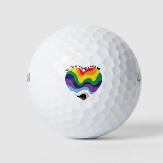Pelotas De Golf Puedes Estar Conmigo Mismo Gay Transgénero LGBT (Anverso)
