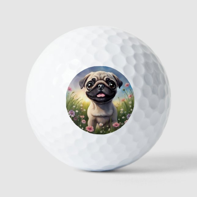 Pelotas De Golf Pug (Anverso)