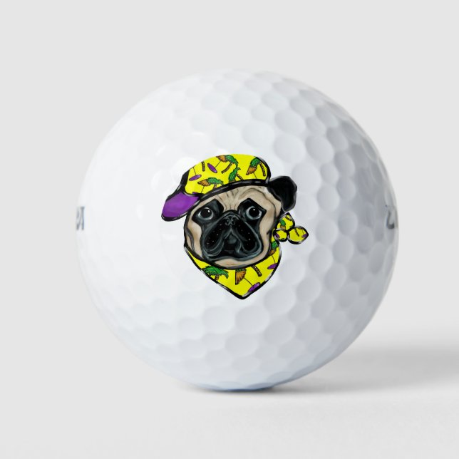 Pelotas De Golf Pug (Anverso)
