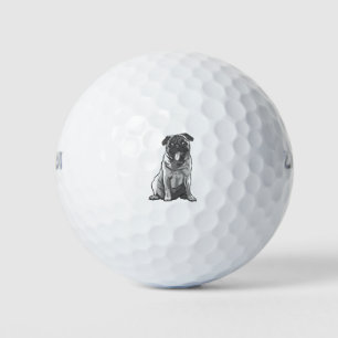 Pelotas De Golf Pug Adorable con Buen Humor