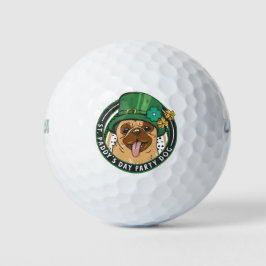 Pelotas De Golf Pug para el Fiesta de St Patrick's Day Paddy