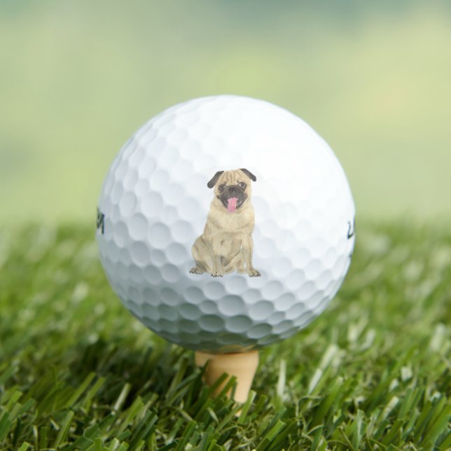 Pelotas De Golf Pug personalizado (Camiseta in situ)