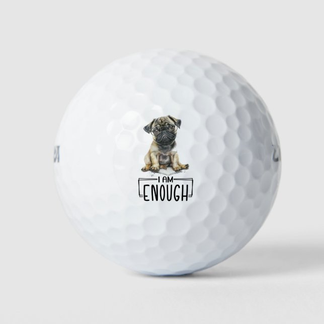 Pelotas De Golf Pug, soy suficientes citas de inspiración (Anverso)