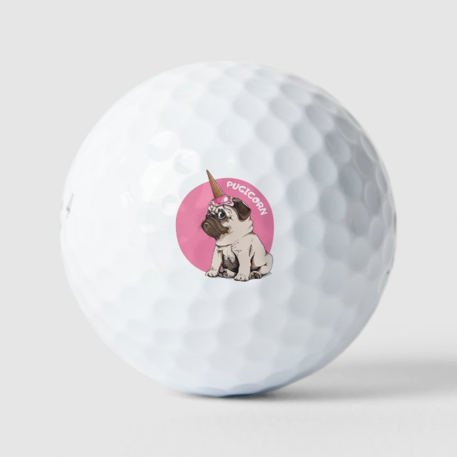 Pelotas De Golf Pugicorn (Anverso)