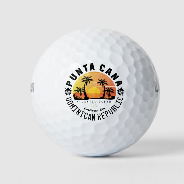 Pelotas De Golf Punta Cana República Dominicana - Retro Souvenir 6 (Anverso)